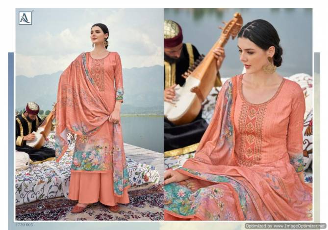 Alok Nalinii Casual Wear Jam Cotton Digital Printed Embroidery Designer Dress Material